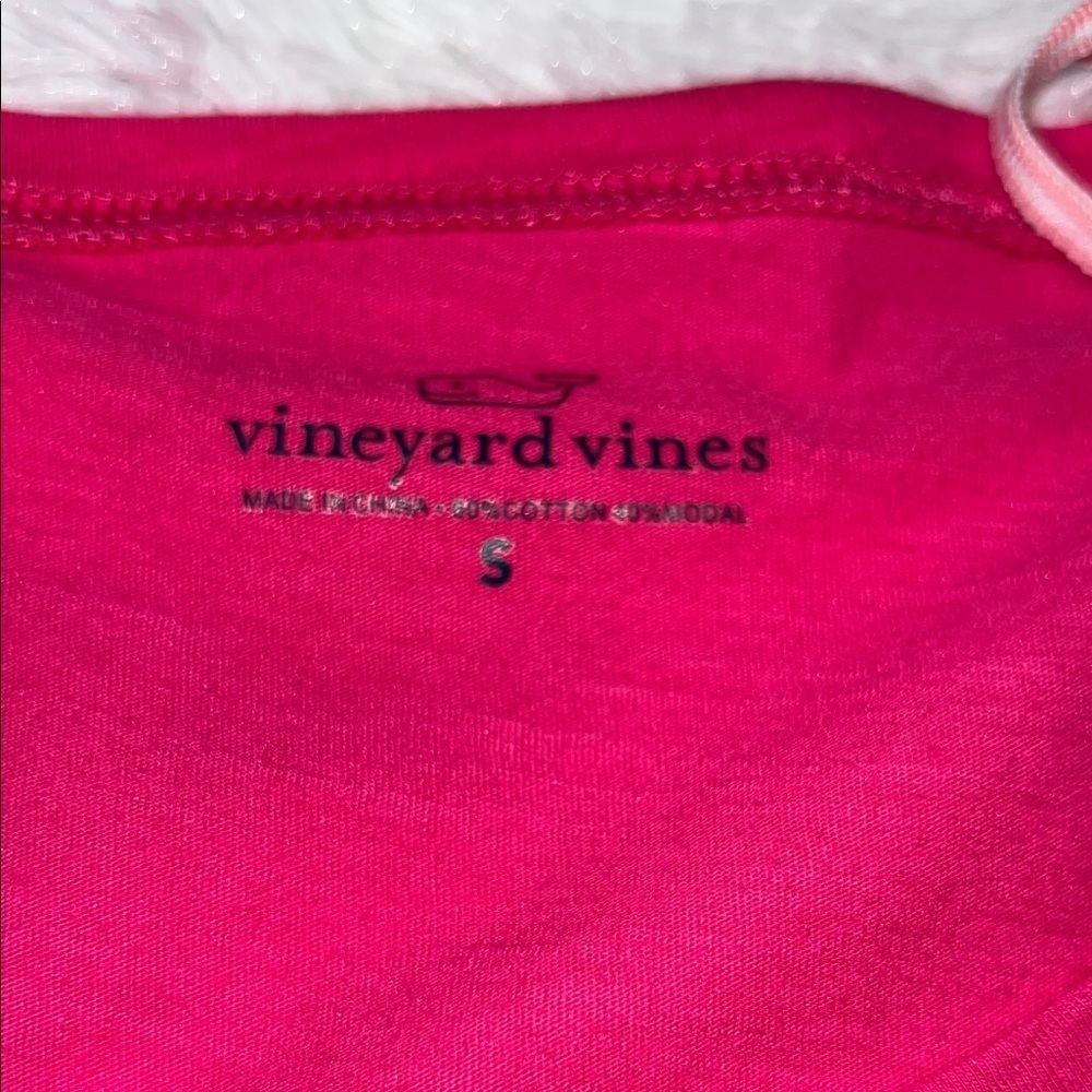 Vineyard Vines Pink 3/4 Sleeve Top Small - Picture 3 of 6
